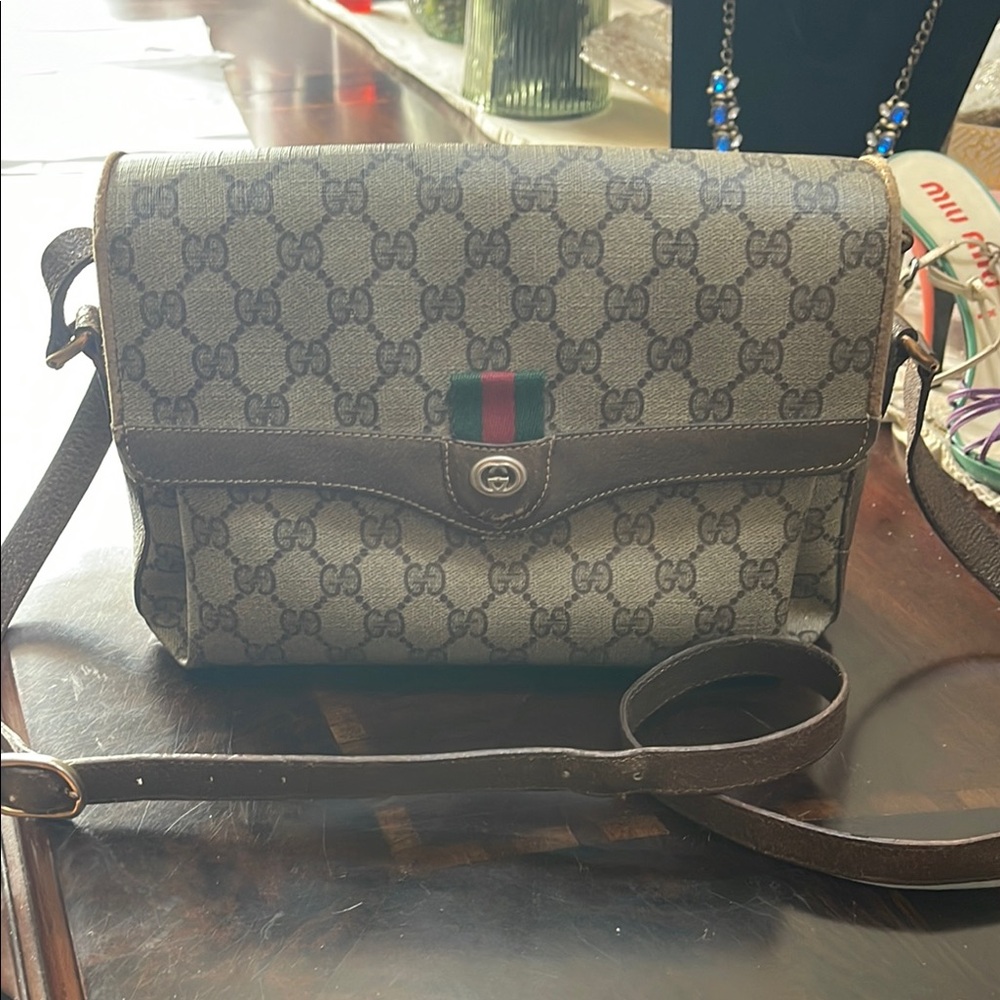 Gucci Vintage sherry Line Crossbody Bag